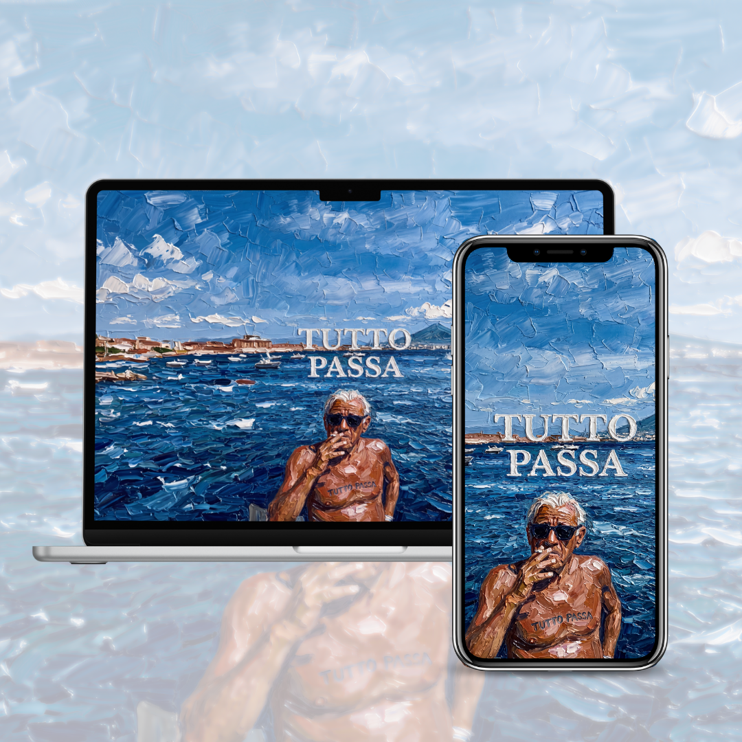 Tutto Passa — Painted Wallpaper (iPhone + Mac, 4K)