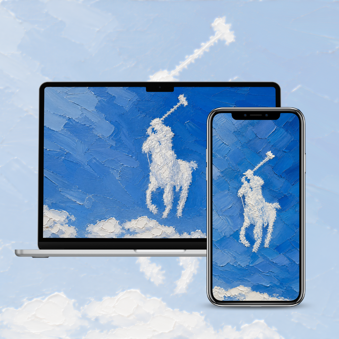 Cloud Polo — Painted Wallpaper (iPhone + Mac, 4K)