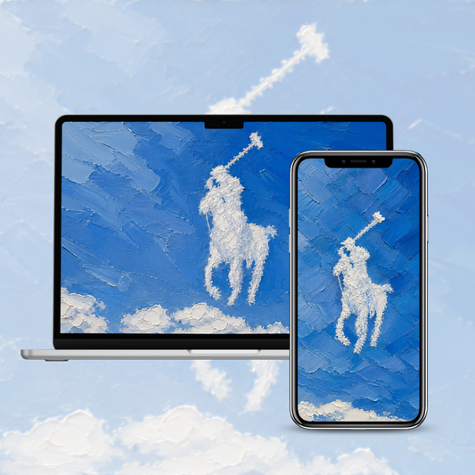 Cloud Polo — Painted Wallpaper (iPhone + Mac, 4K)