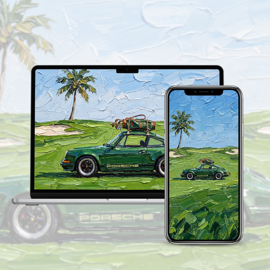 Green Legend — Painted Wallpaper (iPhone + Mac, 4K)